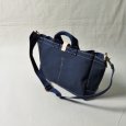 画像3: le onde / ル オンド 4号帆布 2way 横長トート navy　 (3)