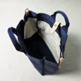 画像7: le onde / ル オンド 4号帆布 2way 横長トート navy　 (7)