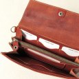 画像4: TIDEWAY / タイドウェイ ヴォーノオイル LONG WALLET brown  (4)