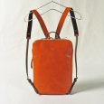 画像1: alto / アルト 6号帆布×キップレザーコンビ リュック orange (1)