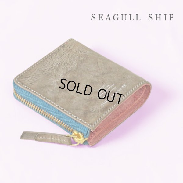 画像1: SEAGULL SHIP / シーガルシップ アラスカレザー LファスナーミニウォレットS (1)