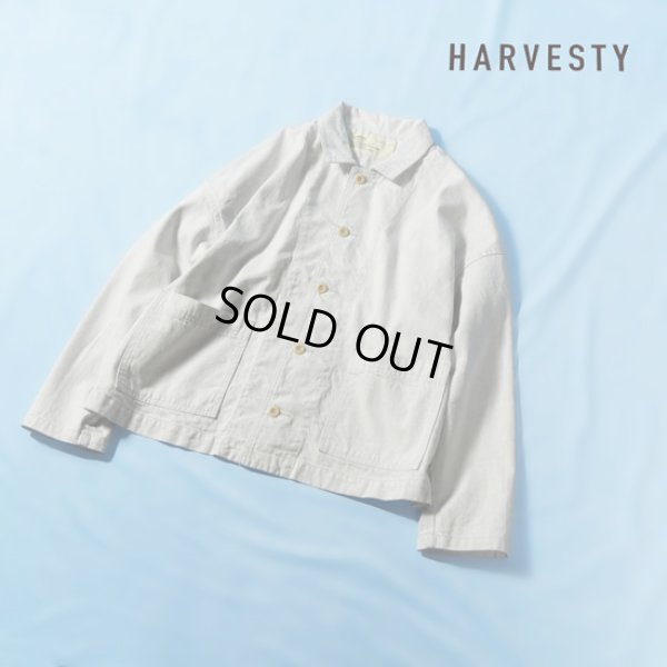 画像1: HARVESTY / ハーベスティ 10ozスノーデニム ショートカバーオール (1)