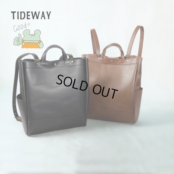 画像1: TIDEWAY / タイドウェイ 50/50LEATHER 2WAY RUCK L (1)