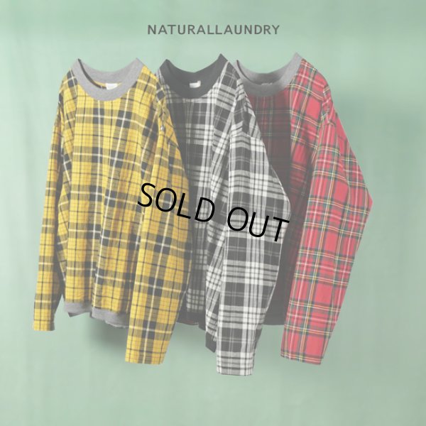 画像1: NATURALLAUNDRY / ナテュラルランドリー パネルチェックプルオーバー (1)