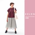 画像1: KELEN / ケレン シアーチェックワイドブラウス ZOE (1)