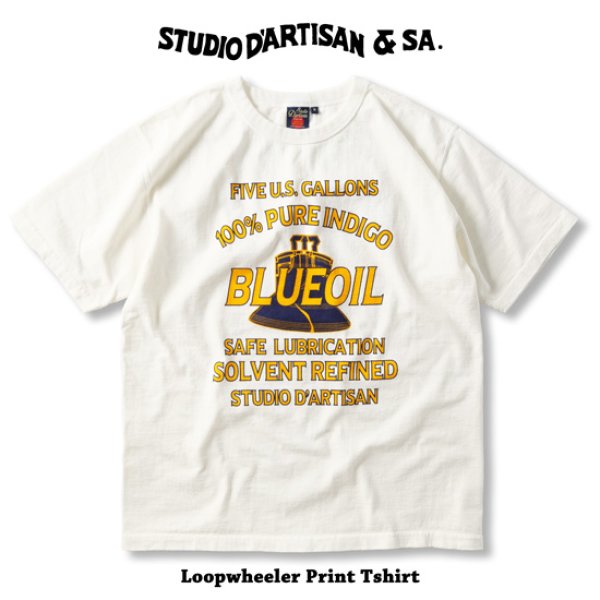 画像1: STUDIOD'ARTISAN / ステュディオダルチザン 吊り編みプリントTシャツ (1)