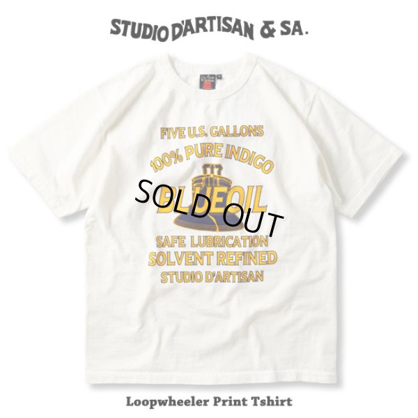 画像1: STUDIOD'ARTISAN / ステュディオダルチザン 吊り編みプリントTシャツ (1)