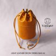 画像14: TIDEWAY / タイドウェイ LIGHT LEATHER DROW STRING BAG M (14)