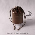 画像13: TIDEWAY / タイドウェイ LIGHT LEATHER DROW STRING BAG M (13)