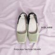 画像1: VOLARE / ヴォラーレ flatpumps TwoTone SQUARE  (1)