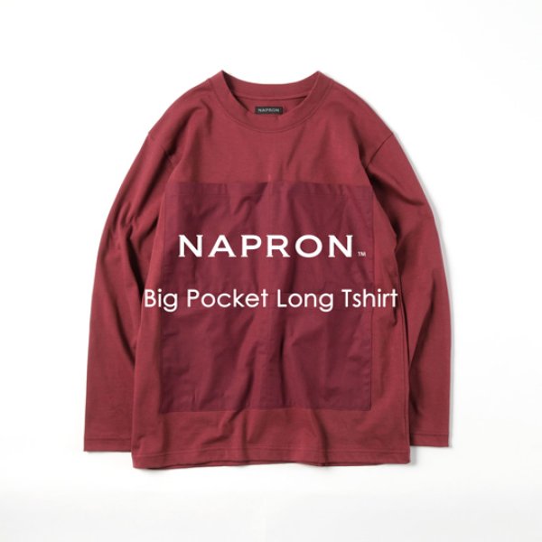 画像1: NAPRON / ナプロン ビッグポケットロングTシャツ (1)