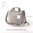 画像2: EARTH MADE / アースメイド 10POCKET INSIDE PRINT 2WAY TOTE (2)