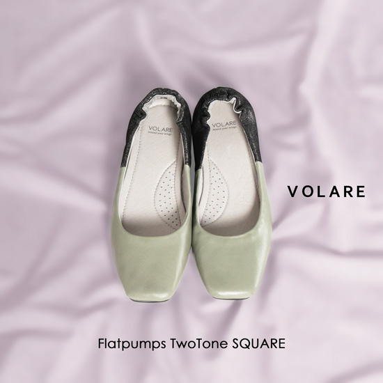 VOLARE / ヴォラーレ flatpumps TwoTone SQUARE 